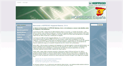 Desktop Screenshot of hoppecke.es
